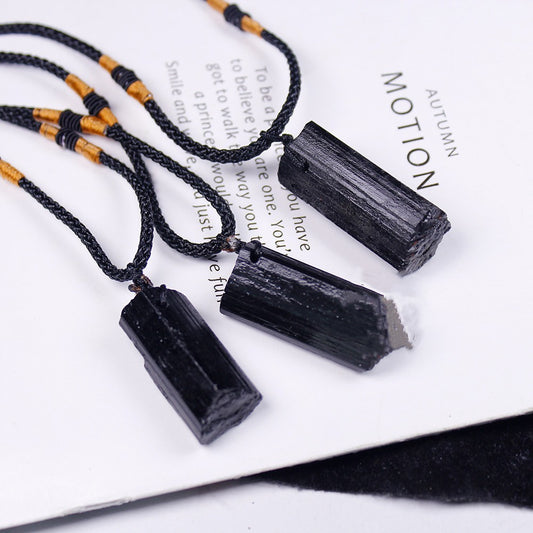 Black Tourmaline Stone Necklace