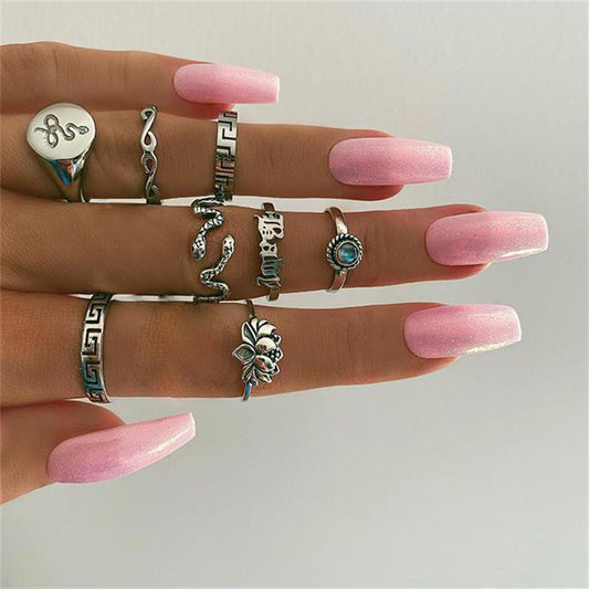Curated 8 Piece Ring Sets