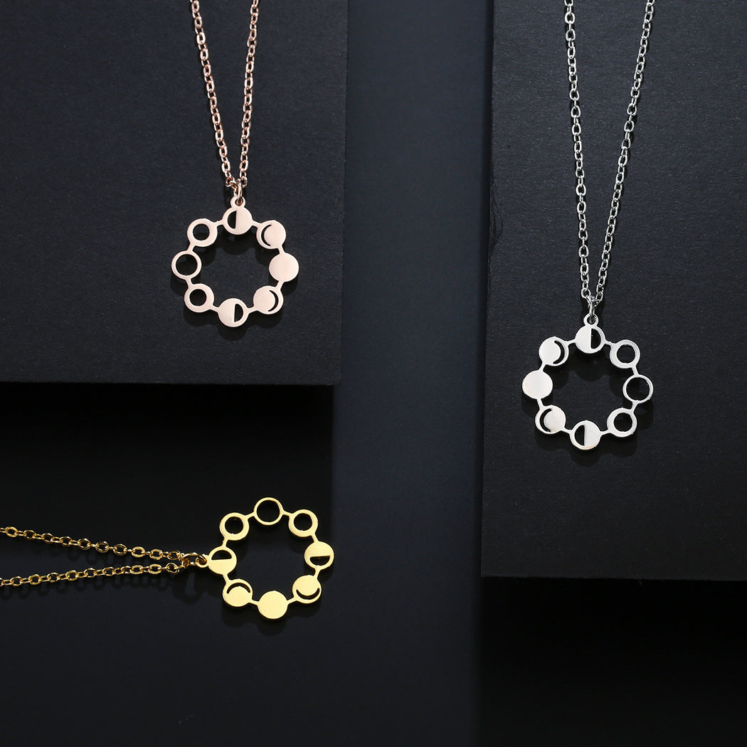 Dainty Moon Phase Necklace