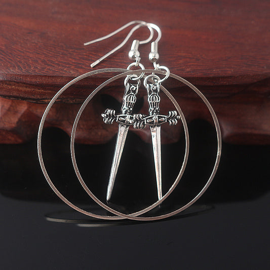 Dagger Hoop Earrings