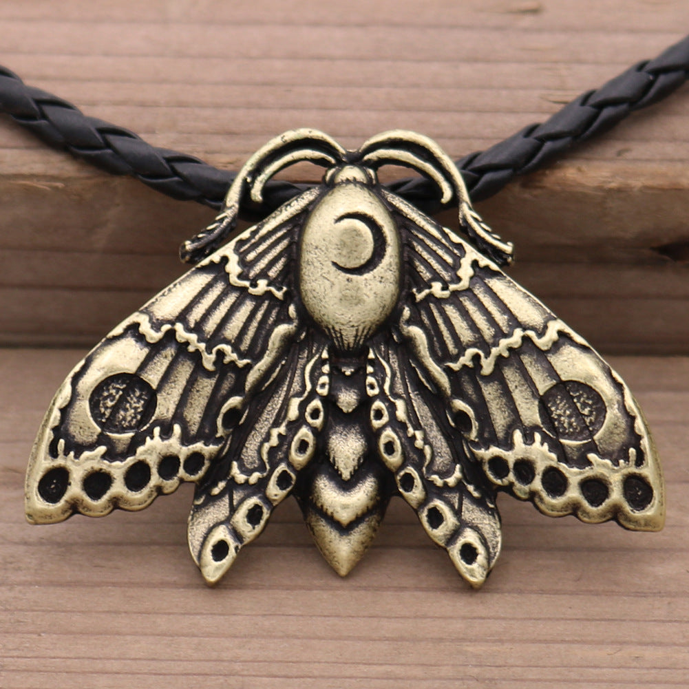 Death Moth Pendant Necklace