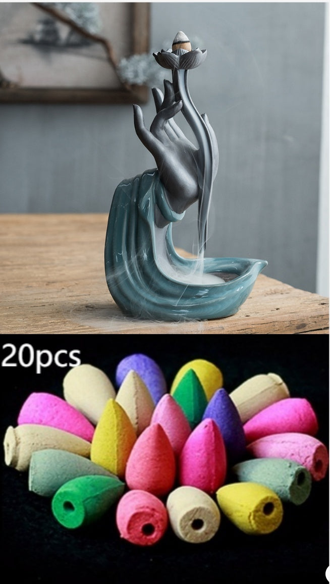 Incense Burners and Backflow Cones Sets