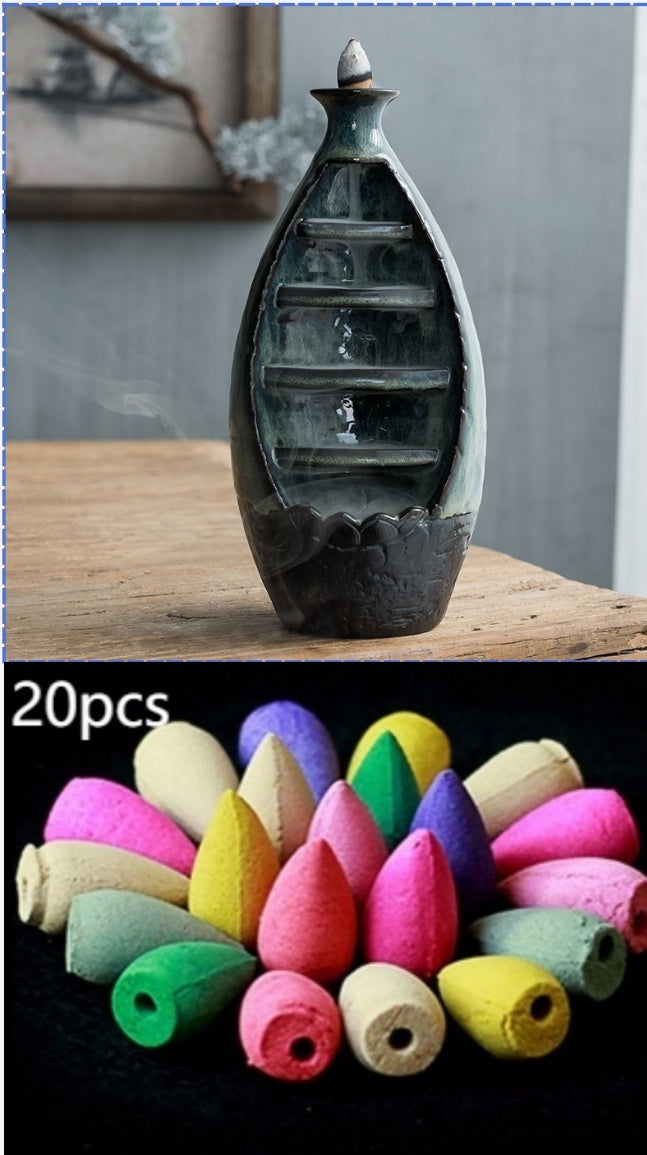Incense Burners and Backflow Cones Sets