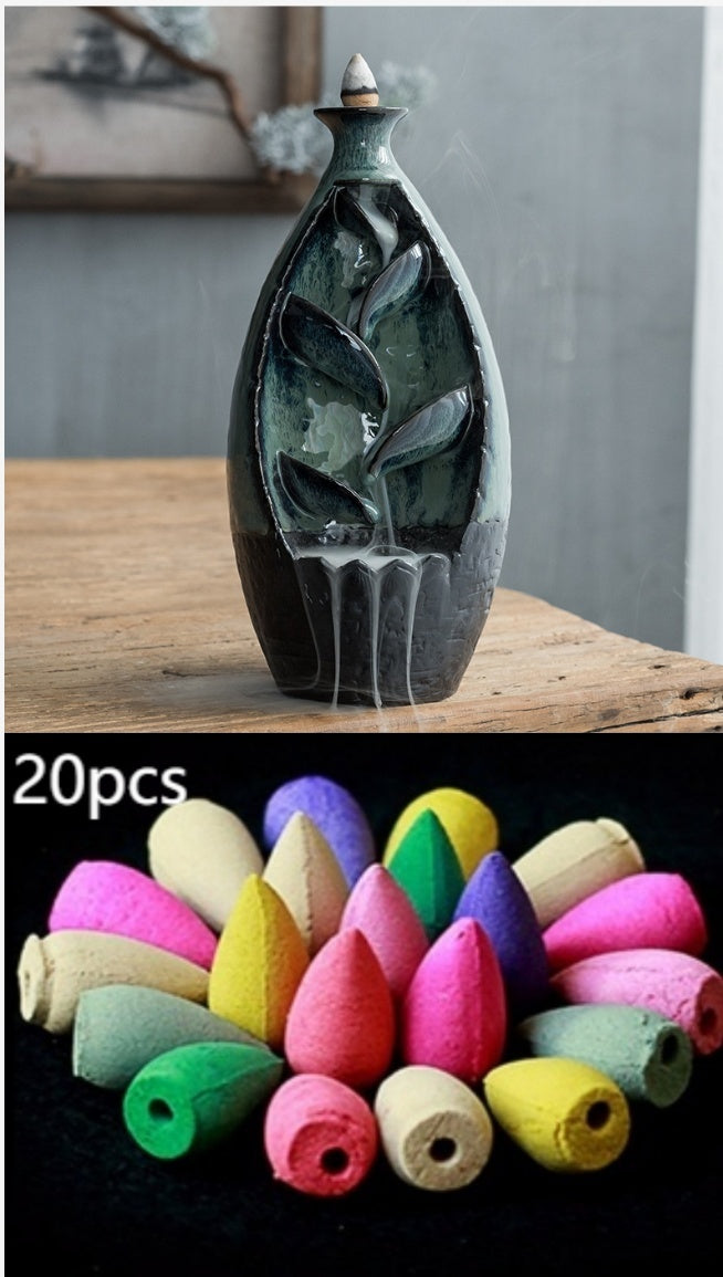 Incense Burners and Backflow Cones Sets