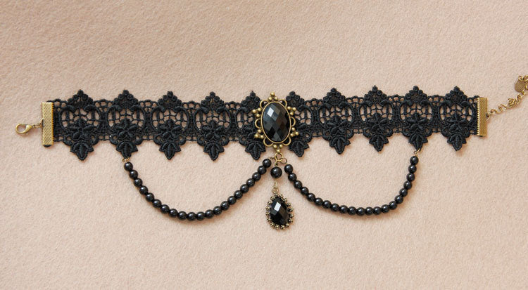 Gothic Lace Collar Necklace