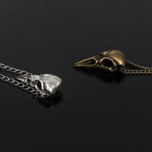 Raven Skull Pendant Necklace