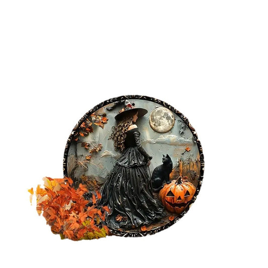 Halloween Witch Wreath Plate