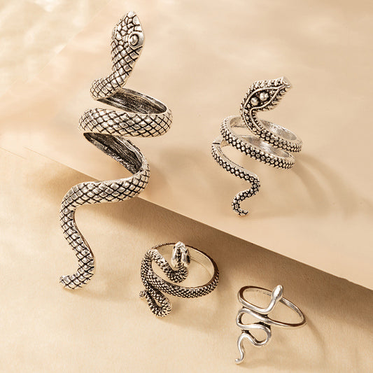 Snake Ring Set 4pcs
