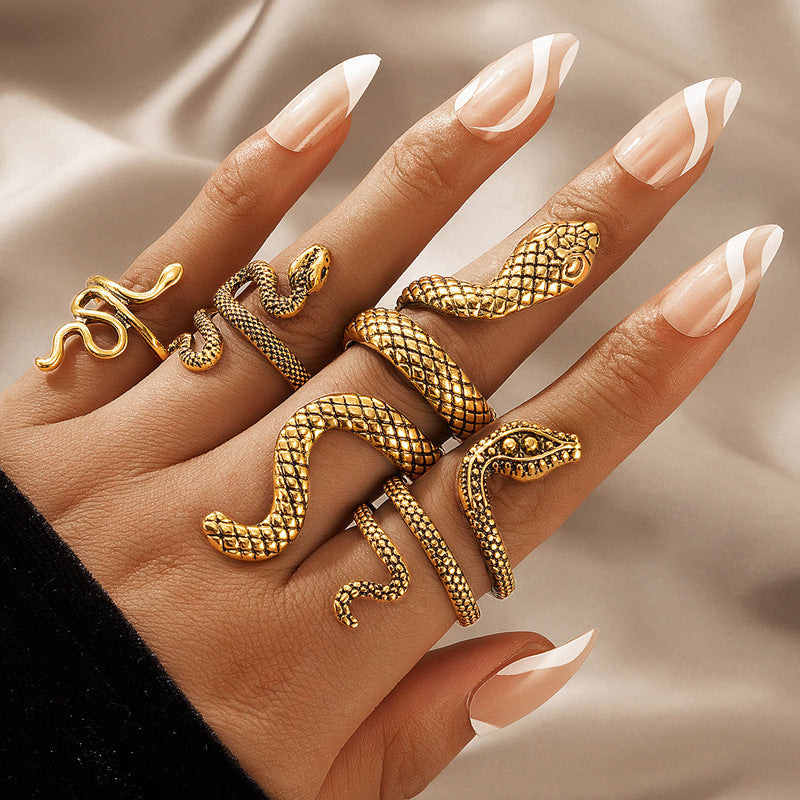 Snake Ring Set 4pcs