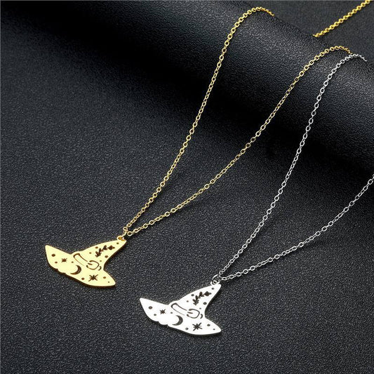 Cutout Witch Hat Necklace