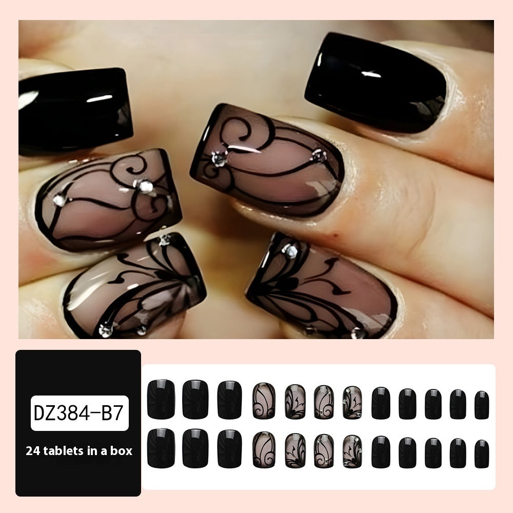 Black Vine Nail Set