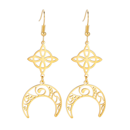 Crescent Celtic Earrings