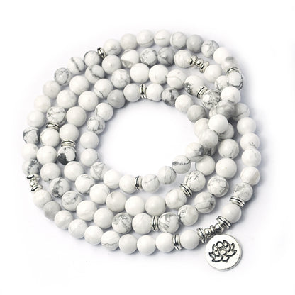 Polished Crystal Beaded Necklace with Charm