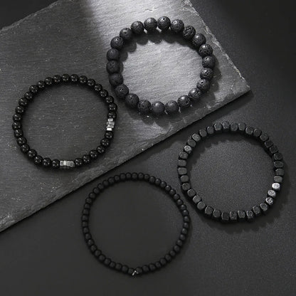Volcanic Bead Bracelet Set