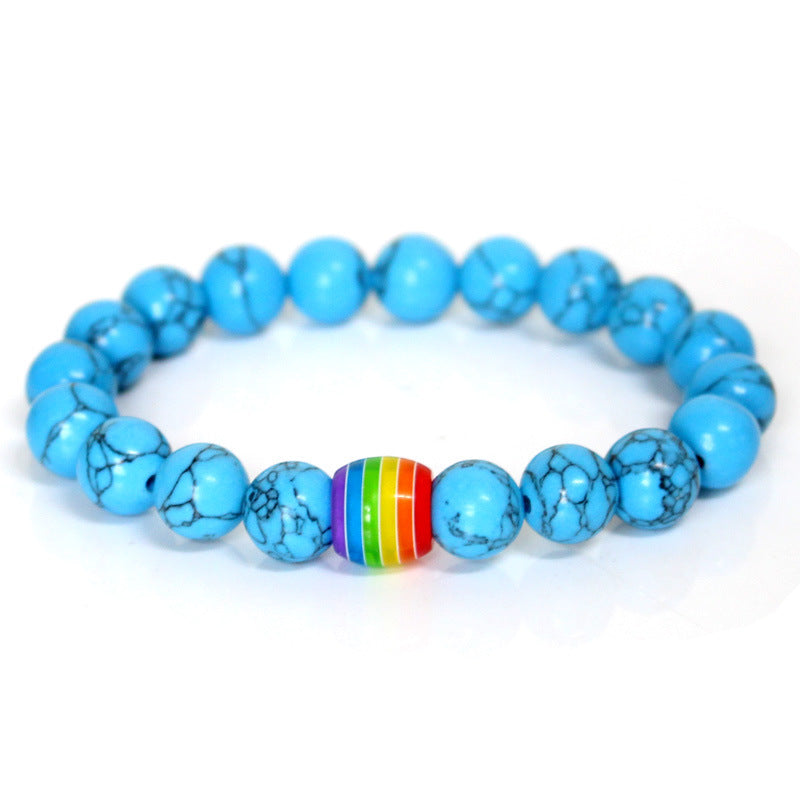 Rainbow Bead Bracelet Pride Color Options