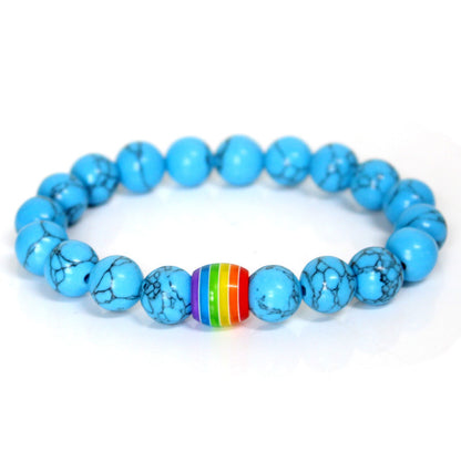 Rainbow Bead Bracelet Pride Color Options