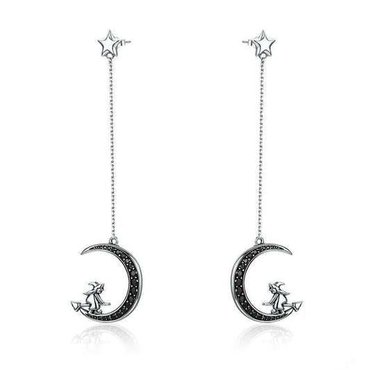 Crescent Moon Dropstyle Earrings