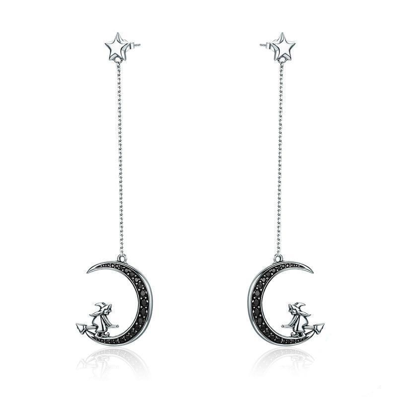 Crescent Moon Dropstyle Earrings