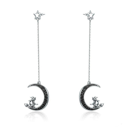 Crescent Moon Dropstyle Earrings