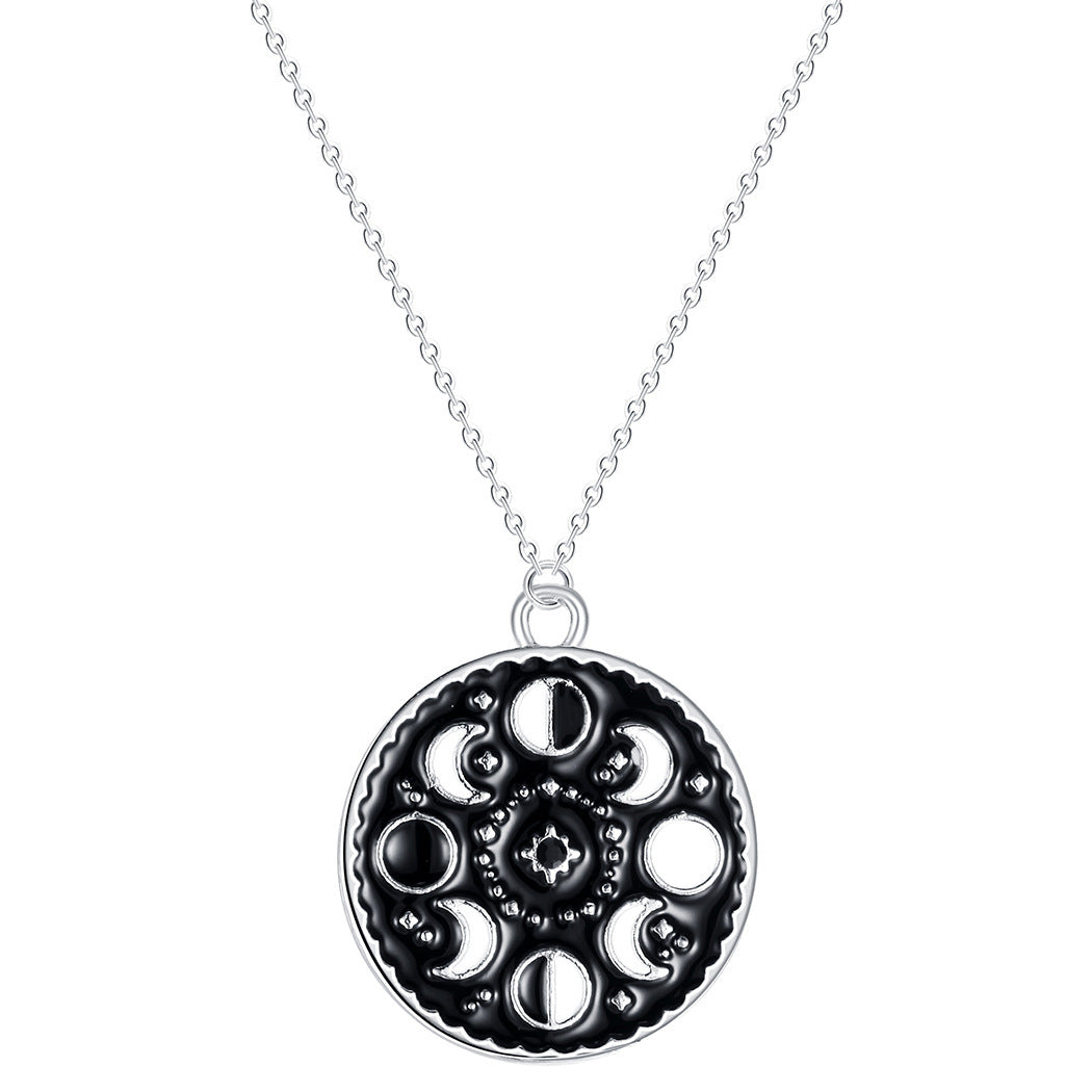Painted Moon Phase Pendant
