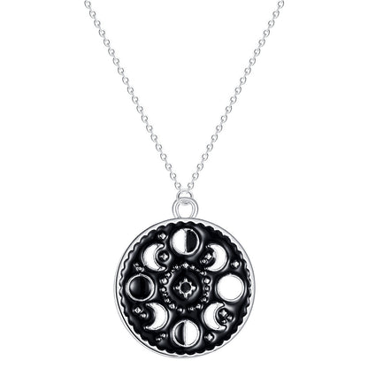 Painted Moon Phase Pendant