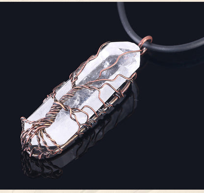Wire Wrapped Crystal Pendant