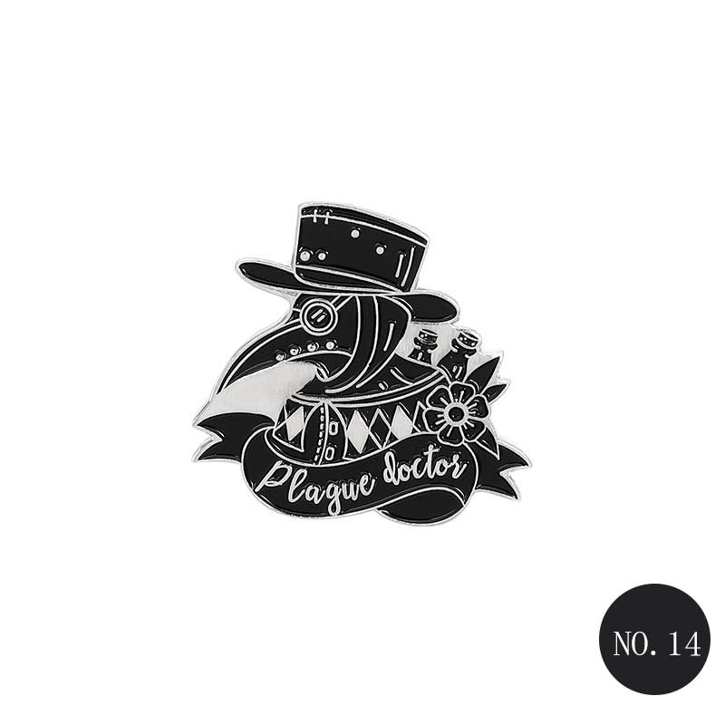 Various Plague Doctor Brooch Pins