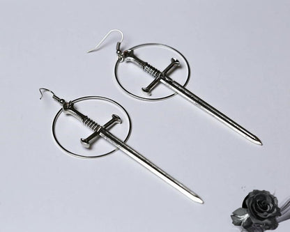 Sword Dangling Earrings