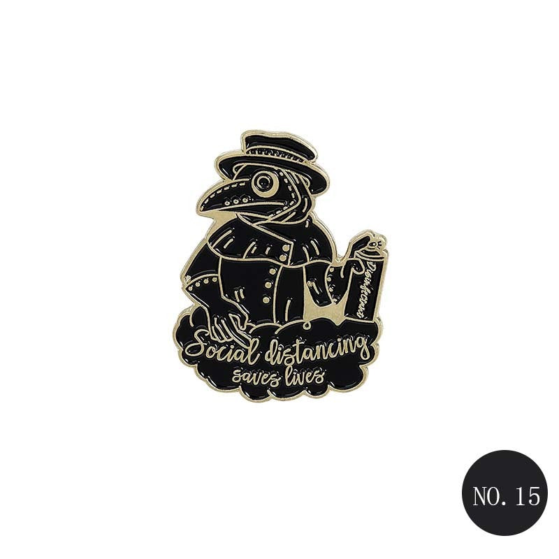 Various Plague Doctor Brooch Pins