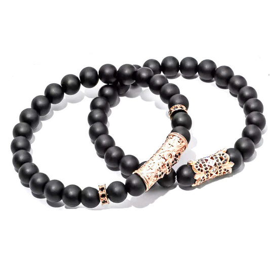 Crown Stone Beaded Bracelet