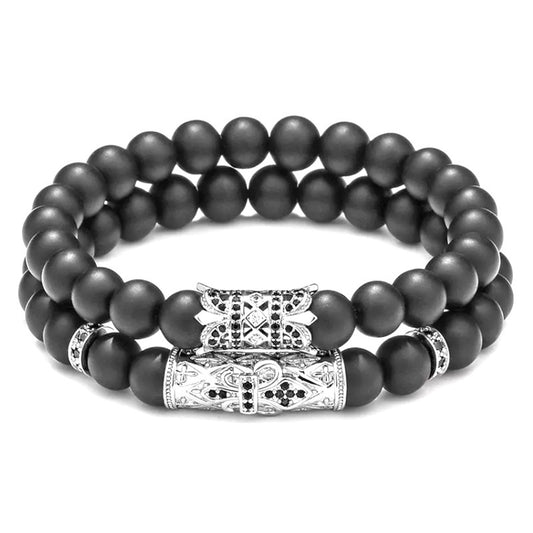 Crown Stone Beaded Bracelet