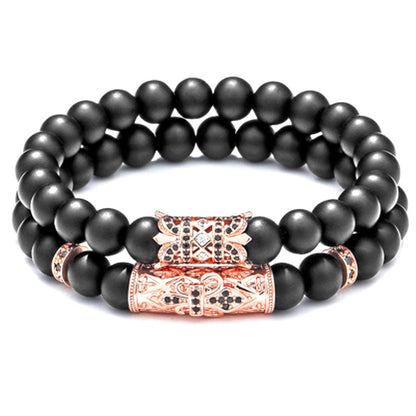 Crown Stone Beaded Bracelet