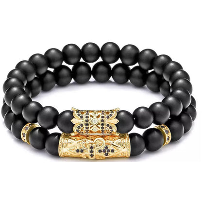 Crown Stone Beaded Bracelet