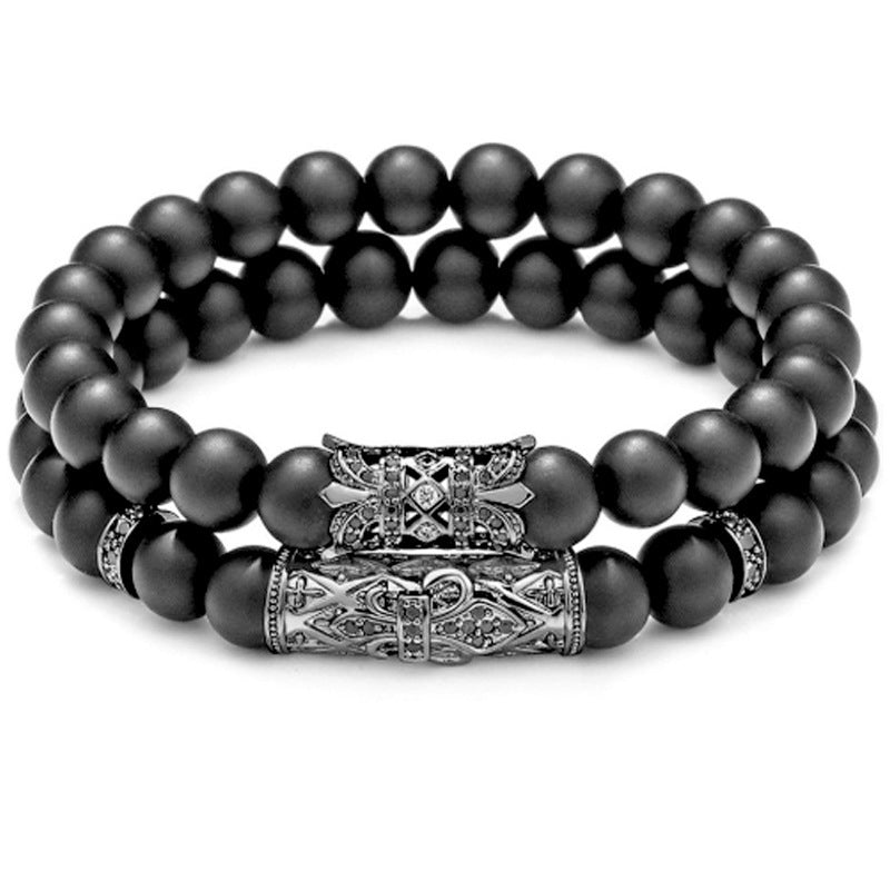 Crown Stone Beaded Bracelet