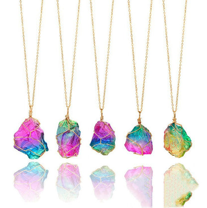 Rainbow Quartz Necklace