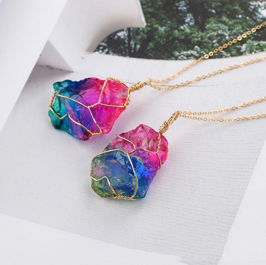 Rainbow Quartz Necklace