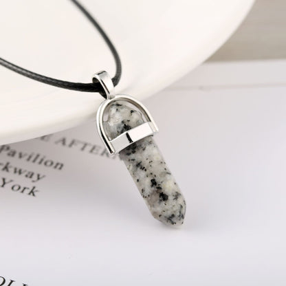 Bullet Hexagon Pillar Necklaces, small
