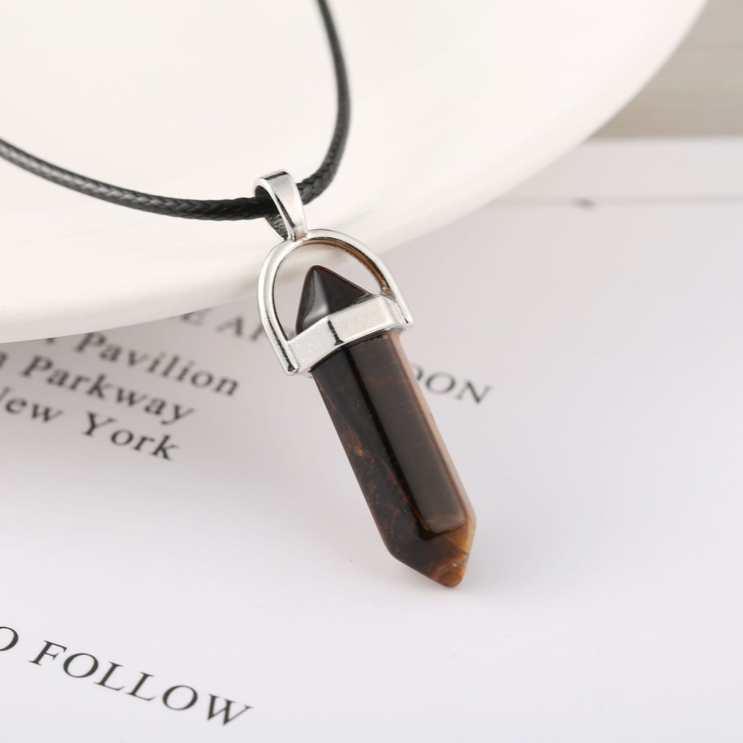Bullet Hexagon Pillar Necklaces, small