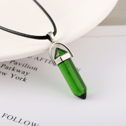 Bullet Hexagon Pillar Necklaces, small