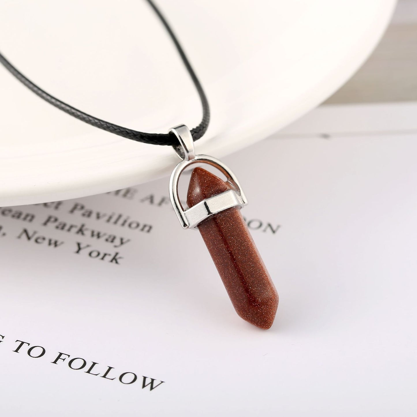Bullet Hexagon Pillar Necklaces, small