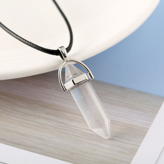 Bullet Hexagon Pillar Necklaces, small