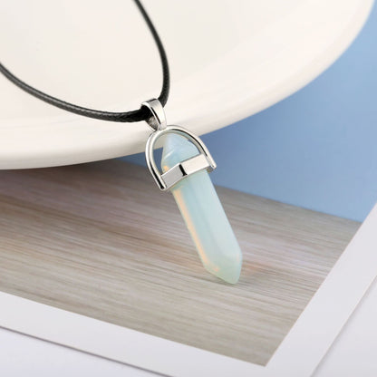 Bullet Hexagon Pillar Necklaces, small