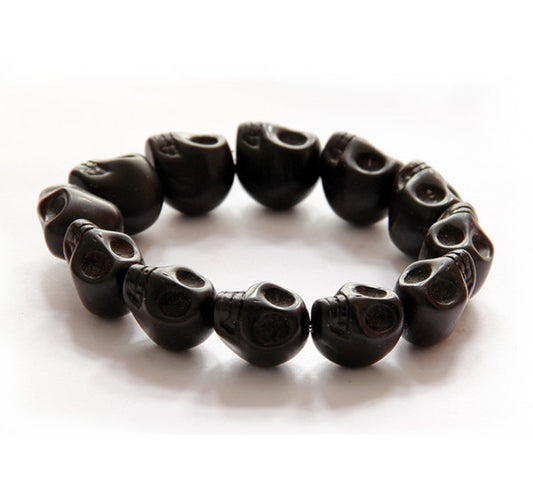 Skull Stone Beaded Bracelet