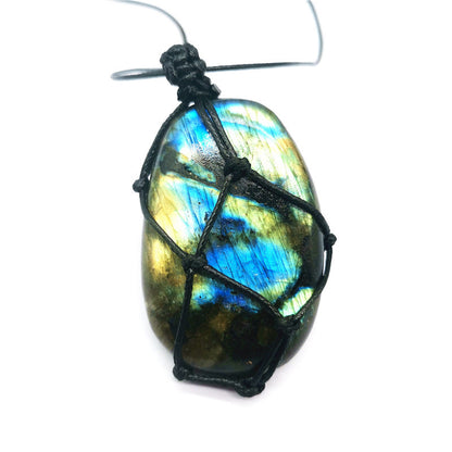 Labradorite Wrapped Pendant Necklace
