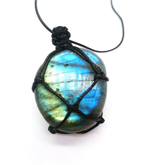 Labradorite Wrapped Pendant Necklace