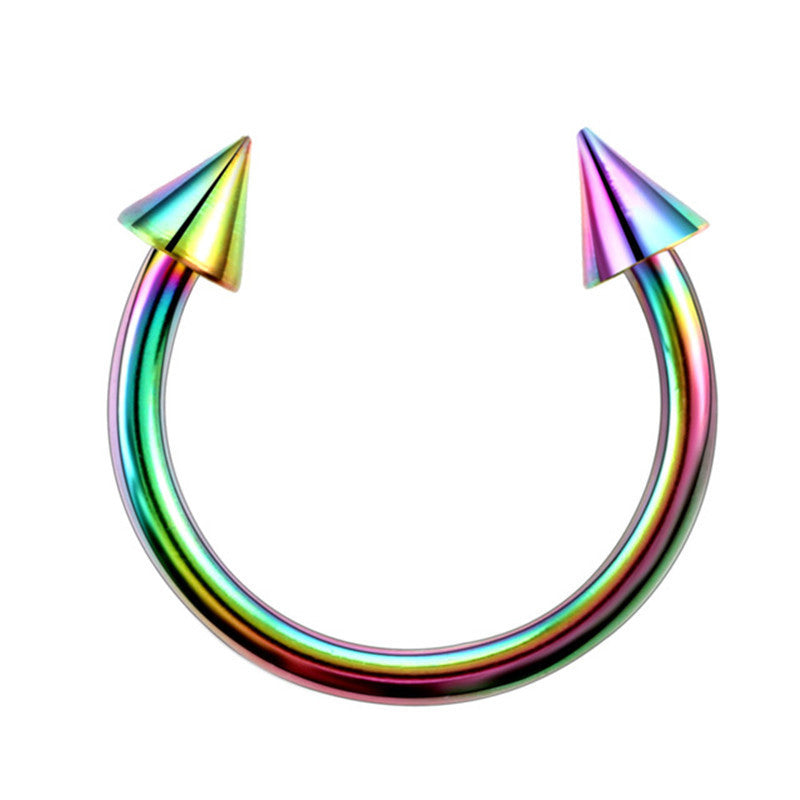 Horseshoe Pointed Cone Ring (10mm - 6mm)