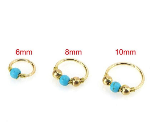 Beaded Nose Rings 3pc
