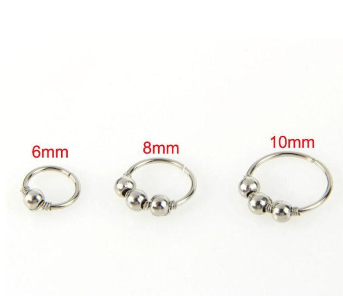Beaded Nose Rings 3pc