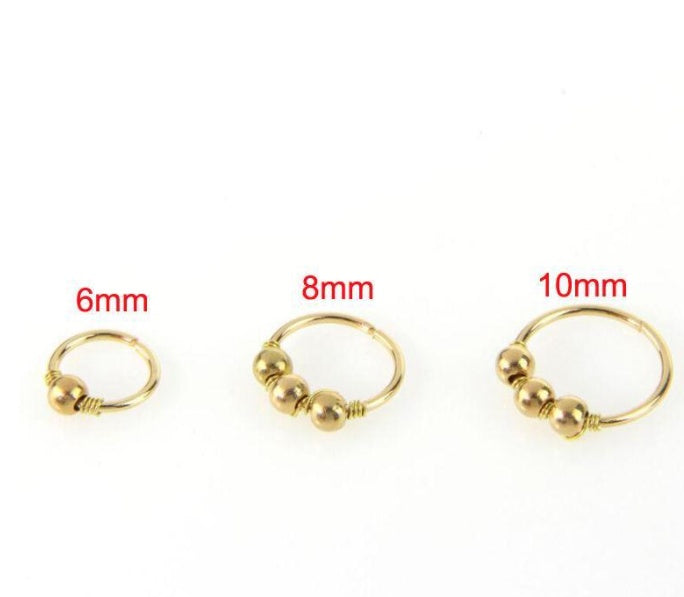 Beaded Nose Rings 3pc