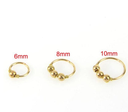 Beaded Nose Rings 3pc
